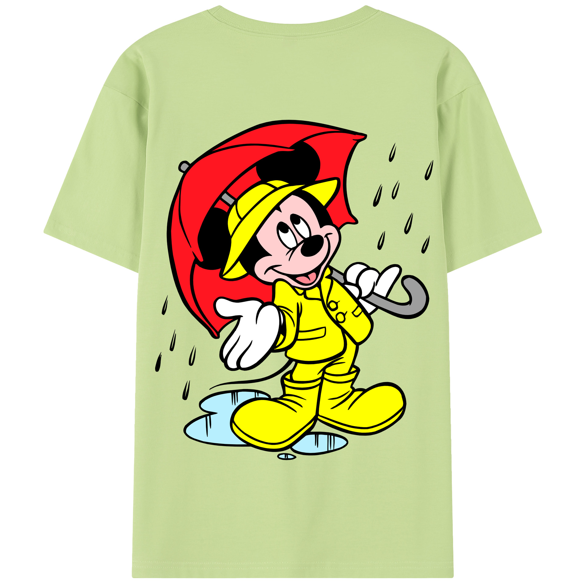 （画像用） ミッキーマウス Mickey Mouse 綿100％半袖Tシャツ（背面プリント）